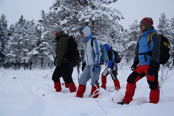 Schneeschuhwandern im Moor Linnuraba