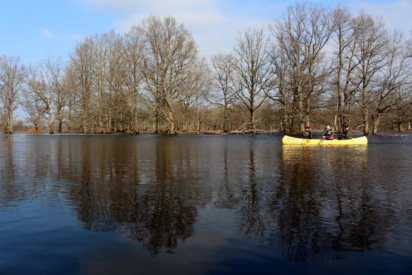 Fifth season canoeing trip in Soomaa