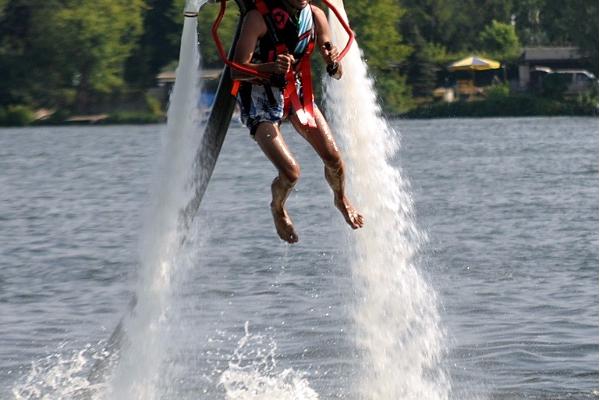 Flying with a jetpack