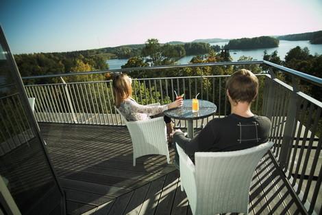 Вид с террасы башенного кафе Центра спа и отдыха Pühajärve