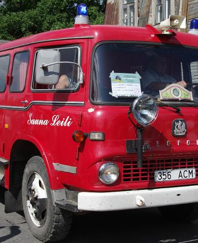 Priitahtlike pritsumeeste saun tuletõrjeautos