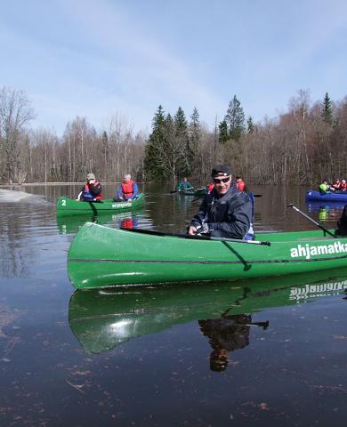 Canoeing in Soomaa National Park during the Fifth Season
