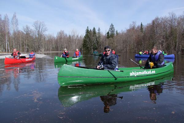 Canoeing in Soomaa National Park during the Fifth Season