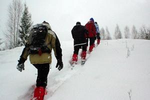 Snowshoeing in Sirtsi mire in Alutaguse