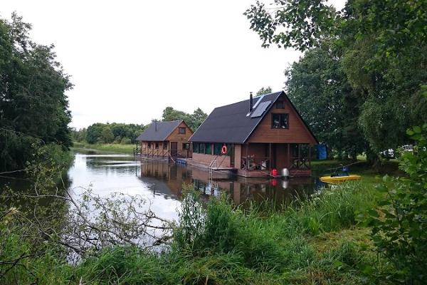 A unique large raft house on the Vigala river 