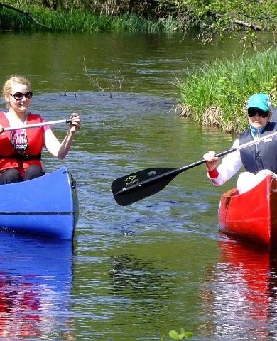 Canoeing on the upper reaches of the Võhandu River