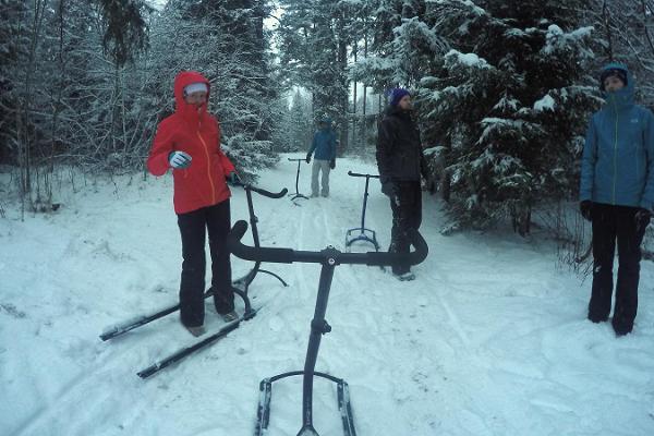 Tretschlittenwanderungen des Sportland Kõrvemaa Wander- und Skizentrums in Kõrvemaa