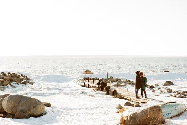 The Baltic Sea coasts of North Estonia freeze in the winter. 