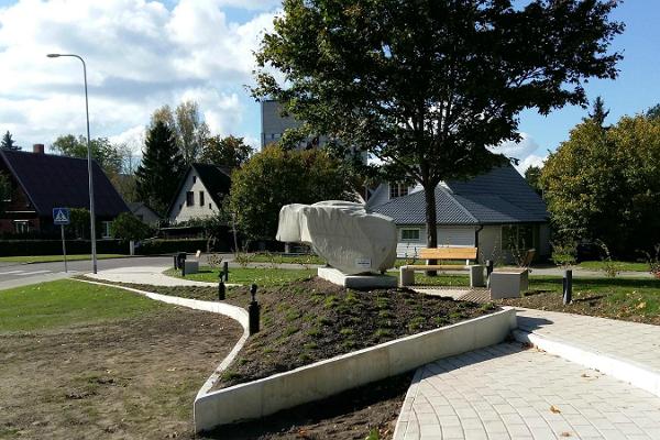 Music garden in Paide celebrating the birthplace of Arvo Pärt 