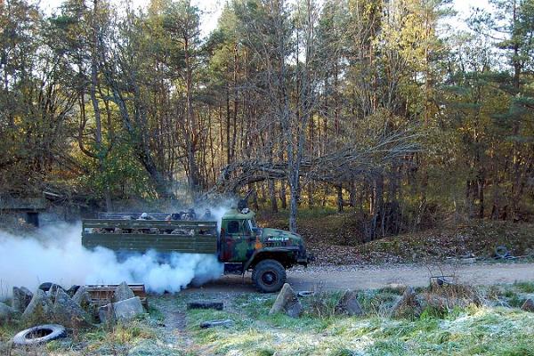 Motor-paintball in Tallinn, at a former Russian military unit