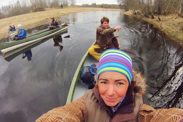 Kanuu.ee eintägige Kanutour auf dem Fluss Sauga