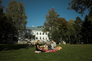 Perhepiknik Pühajärven kylpylä- ja lomakeskuksen puistossa