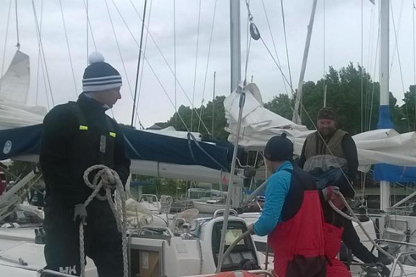 Sailing to Kihnu Island on yacht Põhjatäht