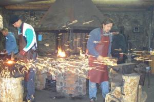 Archaic blacksmithing demonstration
