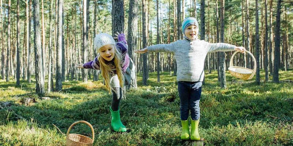 Kids in Estonian nature and hiking trails