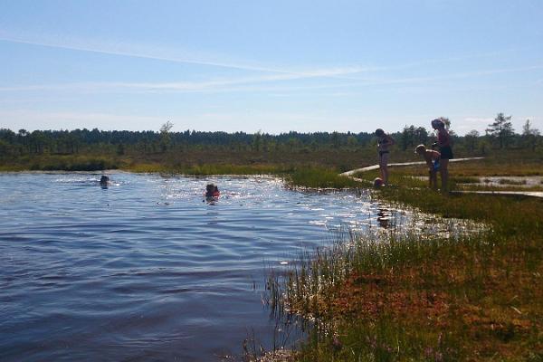 Kanuu.een kanoottiretki Soomaalla ja kävelyretki suolla