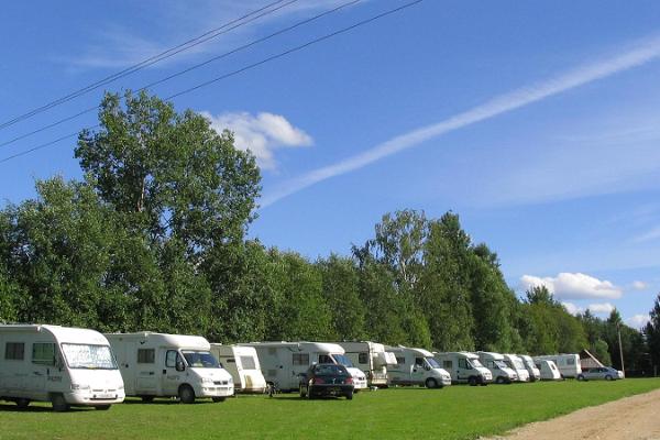 Caravanparkplatz des Waide Motels