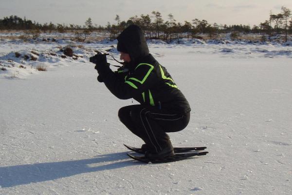 Seikle Vabaks (Äventyra fritt) snöskovandring till Toonoja myrö i Soomaa Nationalpark 