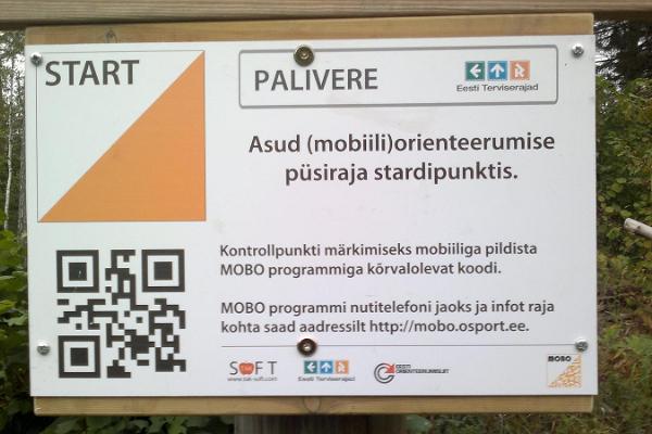 Orientierungsbahn und Orientierung mit Handy in Palivere