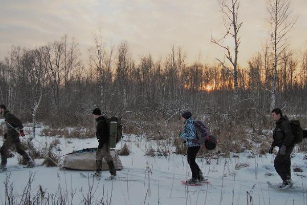 Divu dienu nomadu ceļojums "Ar sniega kurpēm Raplas apriņķa purva klusumā"