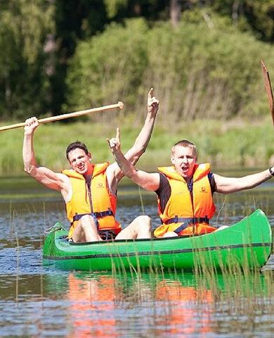 Canoeing on the Elva River