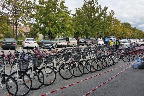 Fahrradverleih von Baltreisen in der Innenstadt von Pärnu 