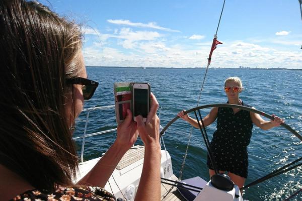 Segeln mit "Seikle Vabaks" in der Bucht von Pärnu