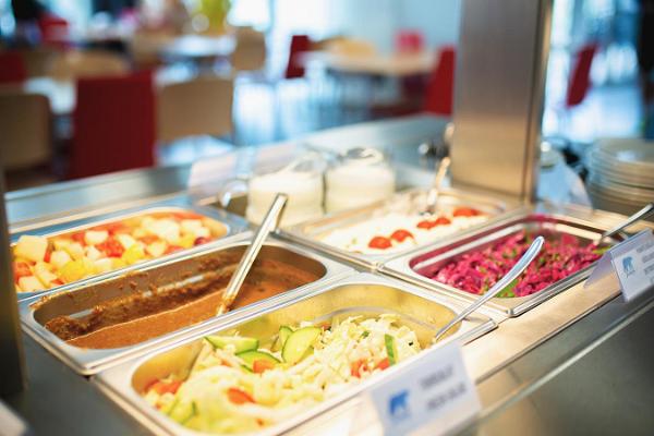 Buffet table in the Polar Bear Café