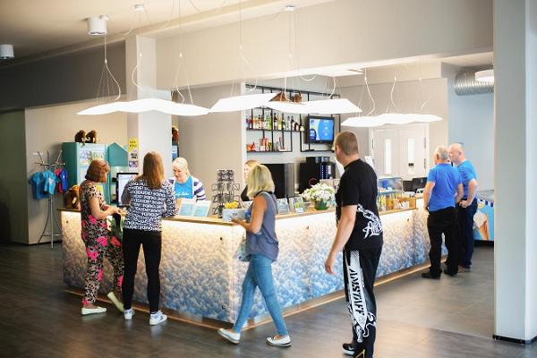 Polar Bear Café and the interior of the Ice Age Centre