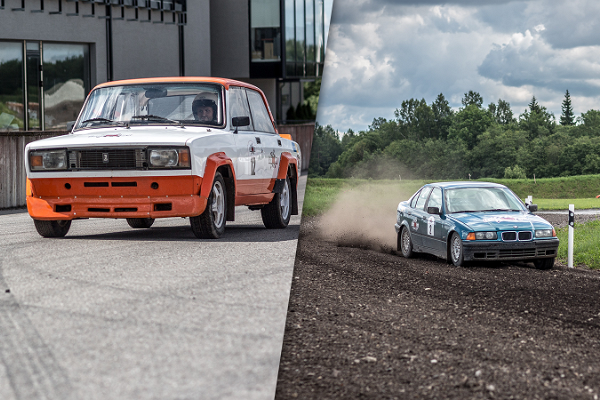 Driving a rally car at LaitseRallyPark