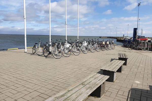 The largest bike rental of the island at the Kihnu harbour