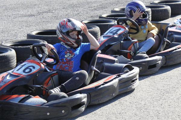 Young go-kart drivers