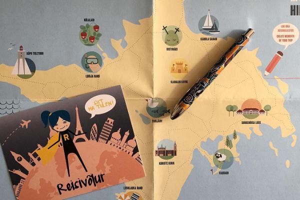 Abenteuerspiel und Erinnerungskarte an die Insel Hiiumaa „Mein Weg“