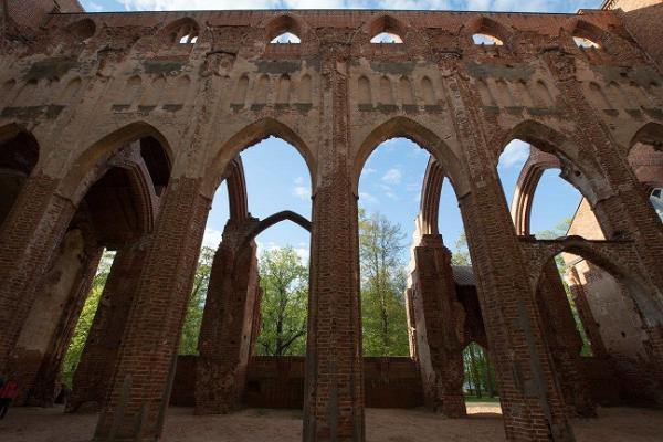 A walk in the historic Tartu: the ruins of the Cathedral on Toome Hill