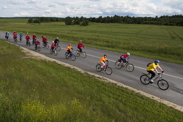 many bikes on a road in estonia