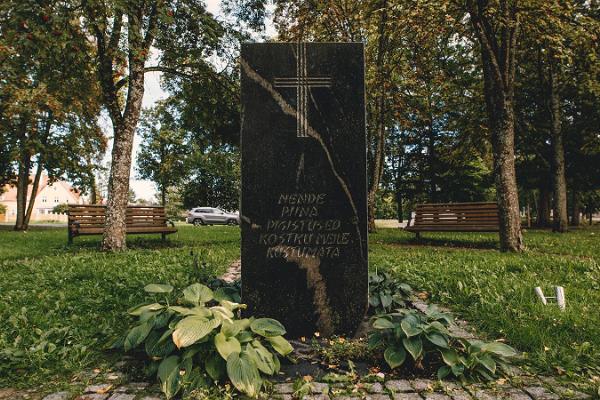 A memorial to the victims of the Soviet era