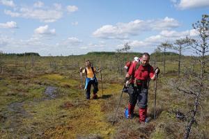 Bog shoeing on the edge of Europe