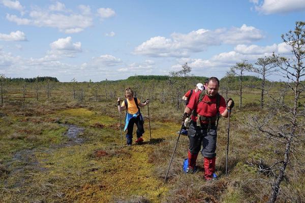 Bog shoeing on the edge of Europe