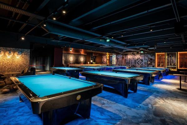 Lucky Loore sports bar's pool hall