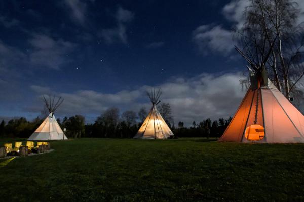 Teepee sauna at Jõe Holiday Farm