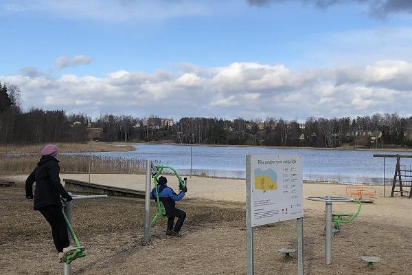 Outdoor gym at Põlva beach