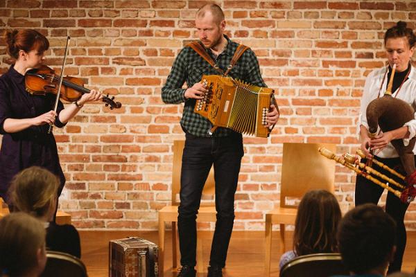 Traditional music concert in the Estonian Traditional Music Centre in Viljandi