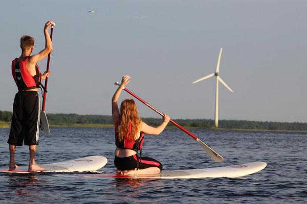 Großkanu- oder Kajaktour auf das Eiland Oosäär, organisiert von Seikluspartner (Abenteuerpartner)