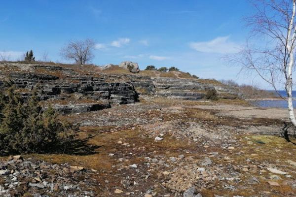 Глинт, пляж и место для установки палаток Леэтсе