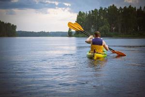 Kayaking on Lake Pühajärv