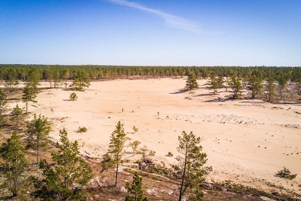 Kaibaldi area of loose sand