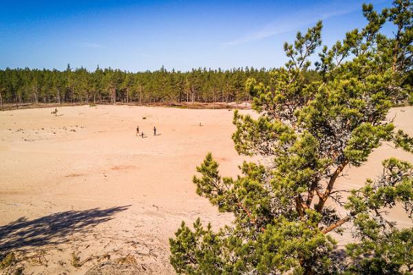 Kaibaldi area of loose sand