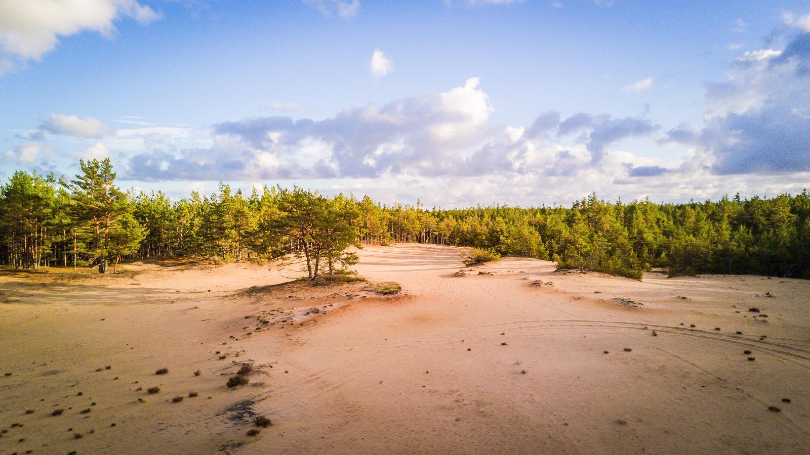 Kaibaldi area of loose sand