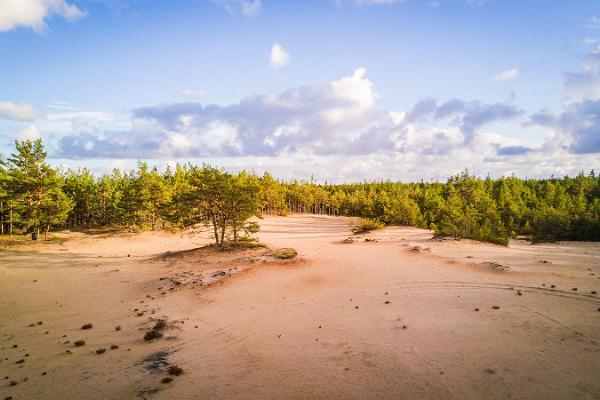 Kaibaldi area of loose sand