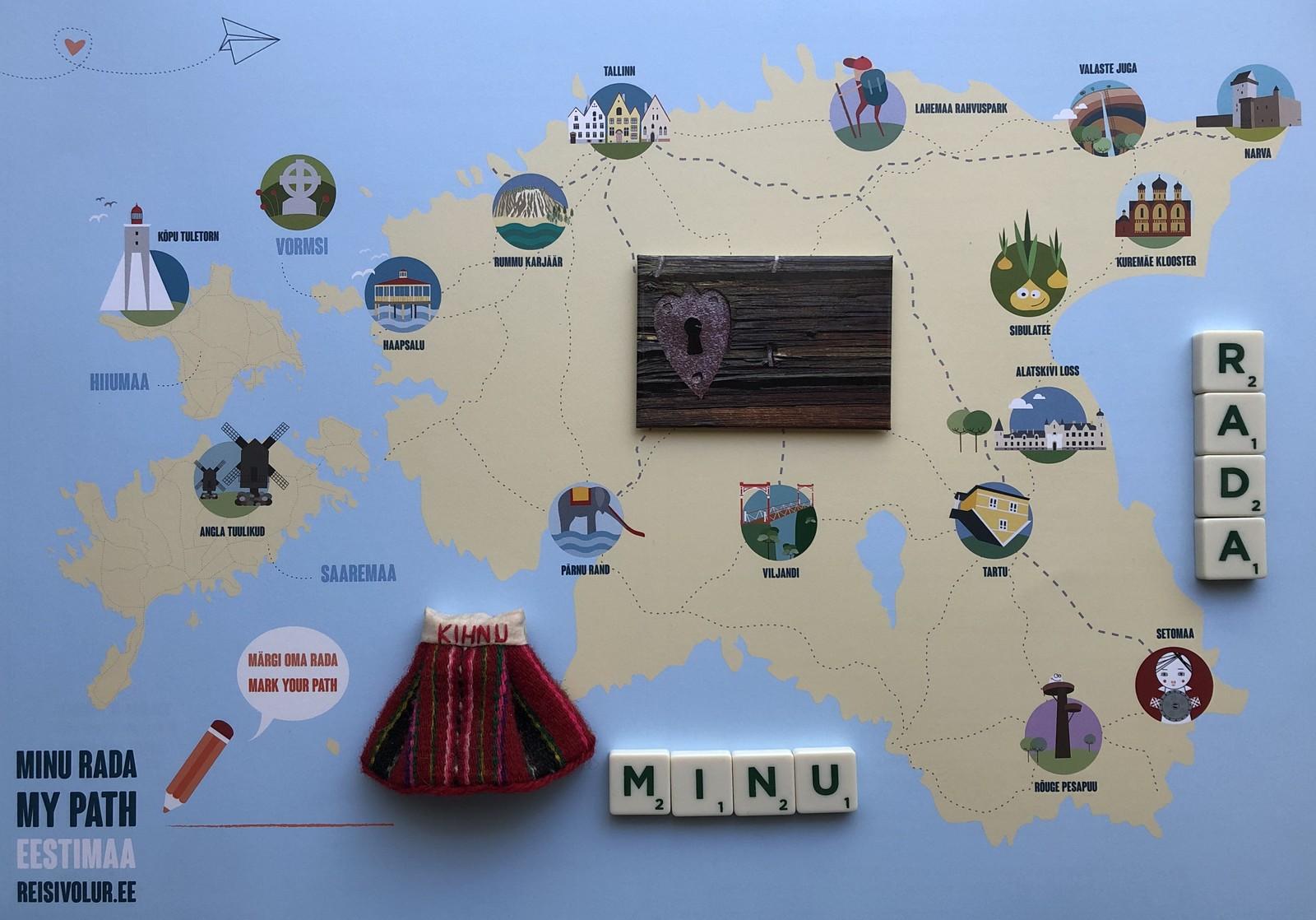 Eestimaa täidetav seikluskaart "Minu Rada"
